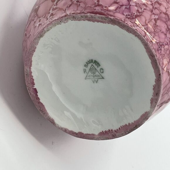 VTG RCW Retsch Co Creamer Pitcher Iridescent Crackleware Bavaria Germany Pink 5" - Picture 4 of 7